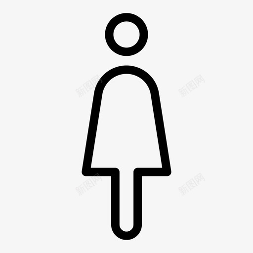 女人性别人图标svg_新图网 https://ixintu.com 人 厕所 女人 性别