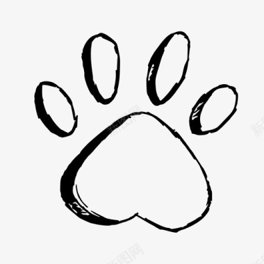 爪印猫脚印图标图标