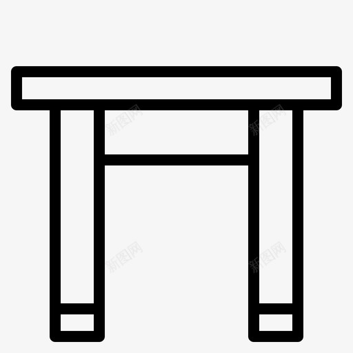 书桌餐厅家具图标svg_新图网 https://ixintu.com 书桌 室内 家具 小学 桌子 餐厅