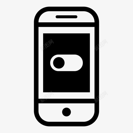 智能手机关机切换关机图标svg_新图网 https://ixintu.com 关机 切换 智能手机关机 智能手机黑色