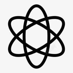 医用模型原子原子能原子力图标高清图片