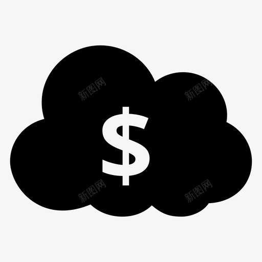 云货币计算金融图标svg_新图网 https://ixintu.com 云计算字形图标 云货币 天气 计算 金融