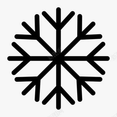 雪花寒冷水晶雪花图标图标