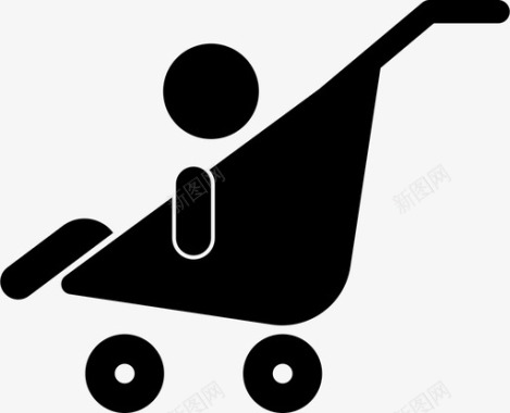 婴儿推车图标图标