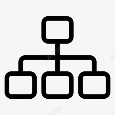 网络连接层次结构图标图标