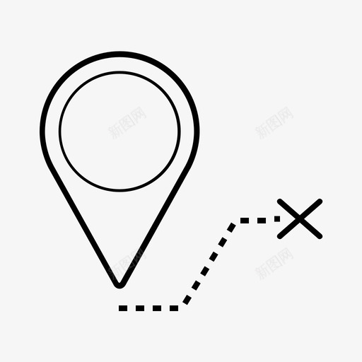 地图标识目的地方向svg_新图网 https://ixintu.com 位置 地图标识 导航 方向 目的地