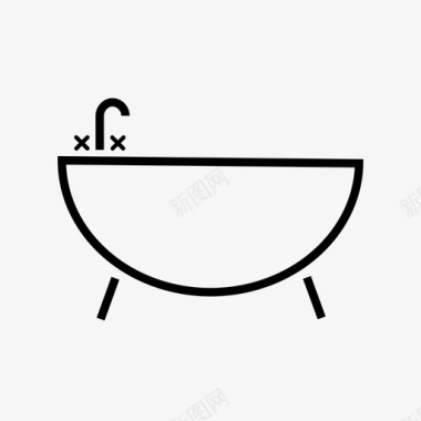 浴缸洗漱工图标图标