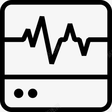 心跳监视器活动诊断图标图标