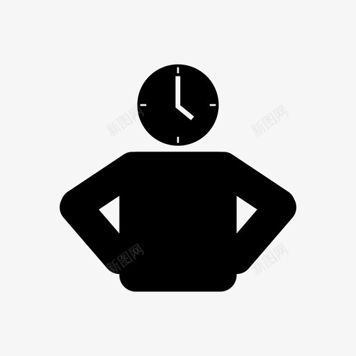 守时的人早准时图标svg_新图网 https://ixintu.com 准时 及时 守时的人 定时 早 计划