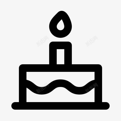 谢谢生日蛋糕图标svg_新图网 https://ixintu.com 杂七杂八 生日 蛋糕 蜡烛 谢谢