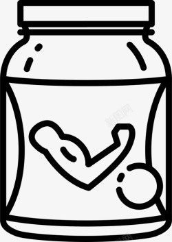 混合健身运动营养蛋白质蛋白粉图标高清图片