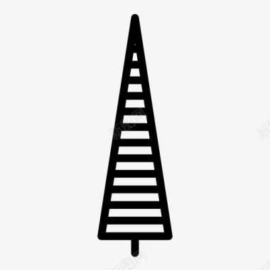 松树圣诞树长图标图标