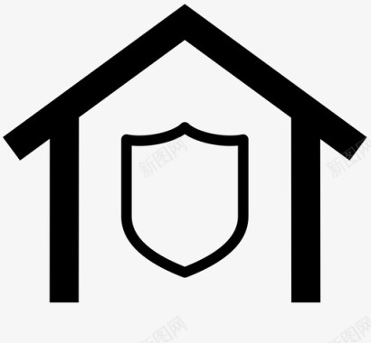 房子保安公寓家图标图标