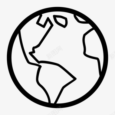 地球陆地世界图标图标