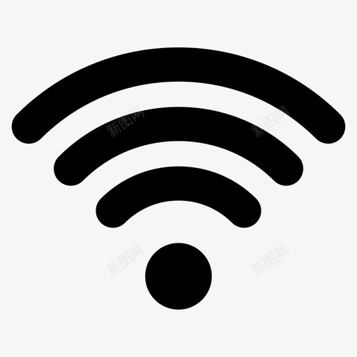 wifi信号通信互联网图标svg_新图网 https://ixintu.com wifi信号 互联网 社交信息生产力 网络 通信