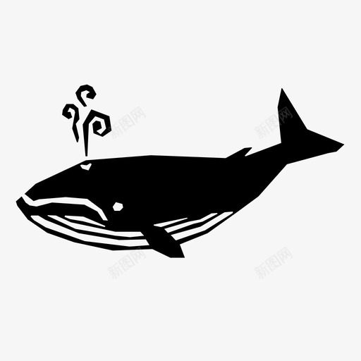 鲸鱼动物蓝鲸图标svg_新图网 https://ixintu.com 动物 座头鲸 蓝鲸 虎鲸 鱼 鲸鱼