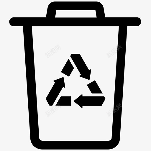 可回收可回收垃圾箱回收图标svg_新图网 https://ixintu.com 可回收 可回收垃圾箱 回收