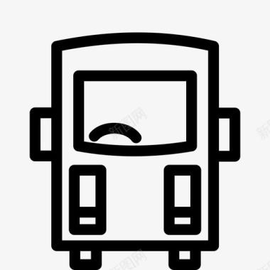 公共汽车校车车辆图标图标