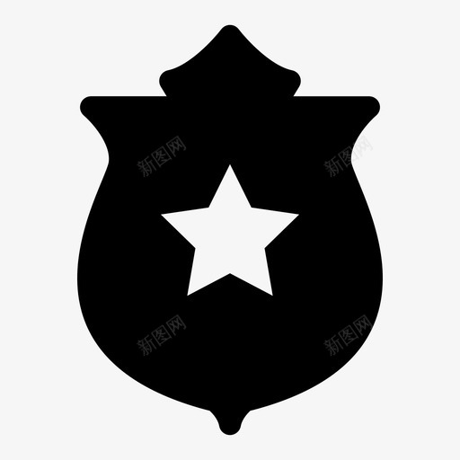 警徽警察警队图标svg_新图网 https://ixintu.com 警官 警察 警徽 警长徽章 警队