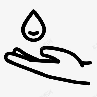 洗手养护滴水图标图标