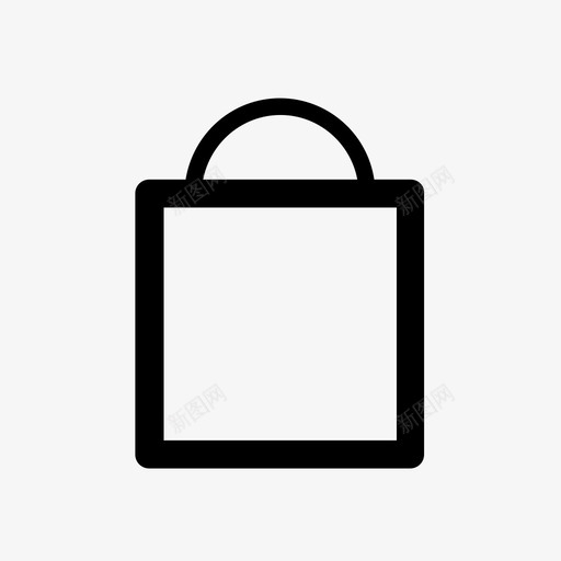 购物袋结账付款图标svg_新图网 https://ixintu.com 付款 社交媒体 结账 购买 购物袋