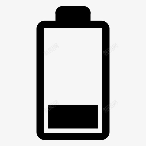 电池电池充电低图标svg_新图网 https://ixintu.com 低 电池 电池充电