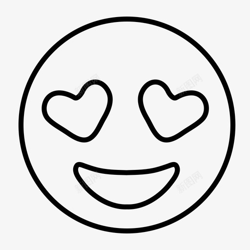在爱中表情符号心的眼睛图标svg_新图网 https://ixintu.com 在爱中 心的眼睛 心的脸 表情 表情符号
