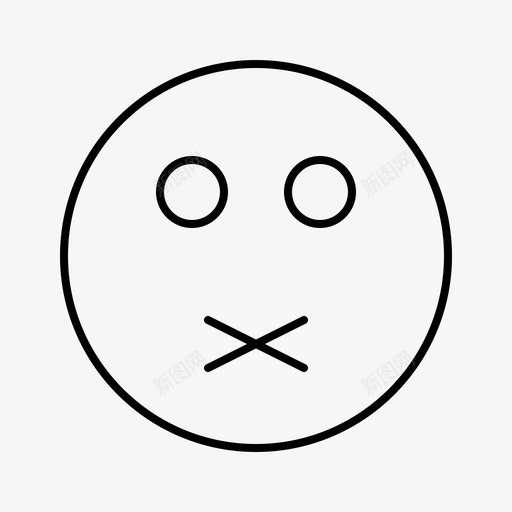 缺席表情符号杂项图标svg_新图网 https://ixintu.com 杂项 缺席 表情符号