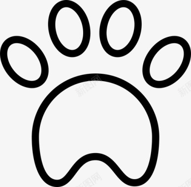 爪印动物足迹猫图标图标