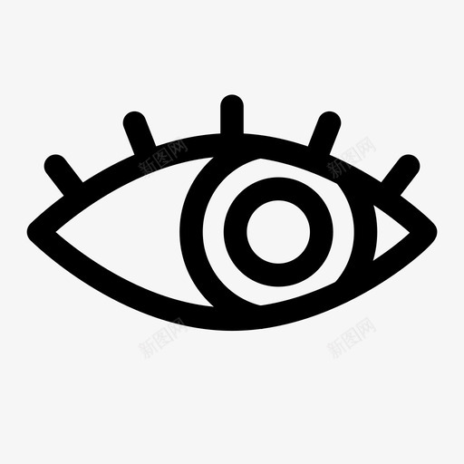 向右看眼睛光学图标svg_新图网 https://ixintu.com 光学 向右看 眼睛 视觉 视野