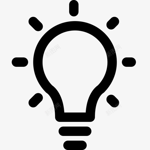 灯泡帮助想法图标svg_新图网 https://ixintu.com 帮助 想法 提示 灯 灯泡 美味网页元素10细圆形