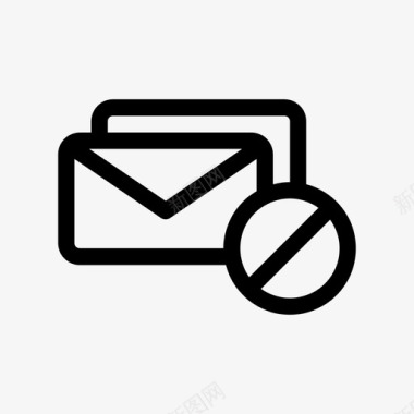 电子邮件被阻止信件消息图标图标