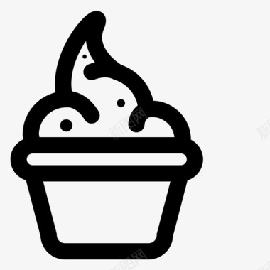 蛋糕面包房杯子蛋糕图标图标