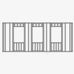 木结构建筑框架建筑木匠图标高清图片