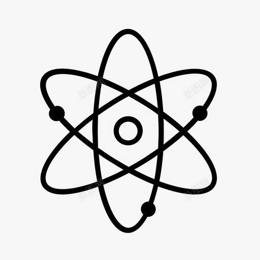 原子原子结构教育图标svg_新图网 https://ixintu.com 原子 原子结构 教育 物理 电子 科学