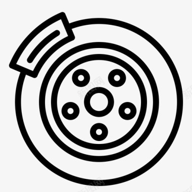 盘式制动器汽车轮胎图标图标