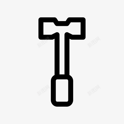 锤子建筑工具图标svg_新图网 https://ixintu.com 工具 建筑 木锤 武器 锤子
