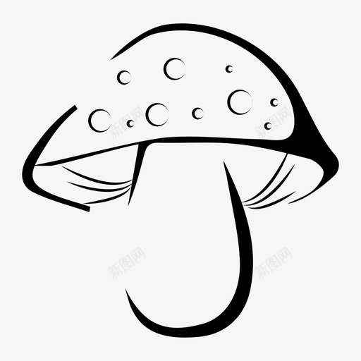 蘑菇美味食物图标svg_新图网 https://ixintu.com 健康 真菌 美味 蘑菇 食物