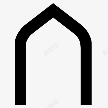 门阿拉伯花纹建筑图标图标