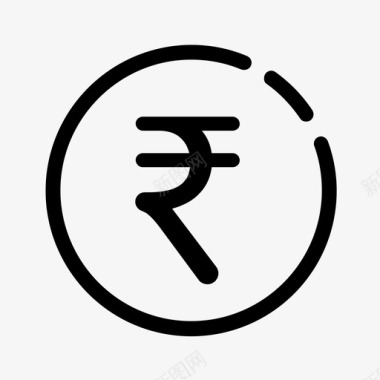 印度卢比银行货币符号图标图标