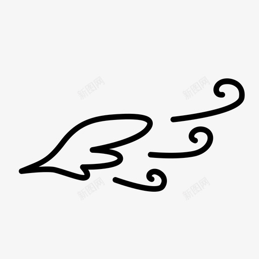 飞翔的翅膀空气快图标svg_新图网 https://ixintu.com 快 空气 羽毛 翅膀 风 飞翔的翅膀