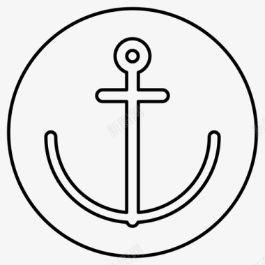锚船水手图标图标