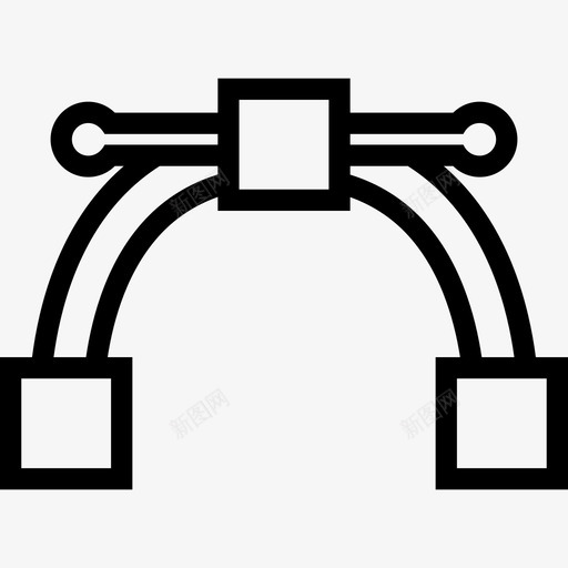 向量节点曲线图标svg_新图网 https://ixintu.com 向量节点 形状 曲线 网线 设计
