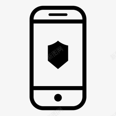 智能手机保护移动安全图标图标