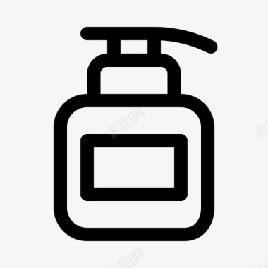 液体肥皂肥皂分配器纯生产线图标图标