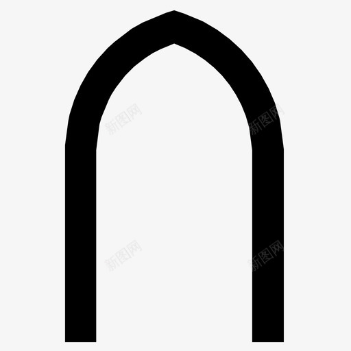 门阿拉伯花纹建筑图标svg_新图网 https://ixintu.com 伊斯兰图案 哥特式 尖拱 建筑 门 阿拉伯花纹