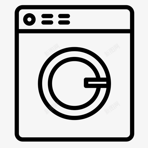 洗衣机家用家用电器图标svg_新图网 https://ixintu.com 家用 家用和房地产 家用电器 洗衣机