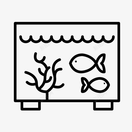 鱼缸水族馆鱼店图标svg_新图网 https://ixintu.com 宠物鱼 水族馆 盐水 鱼店 鱼缸