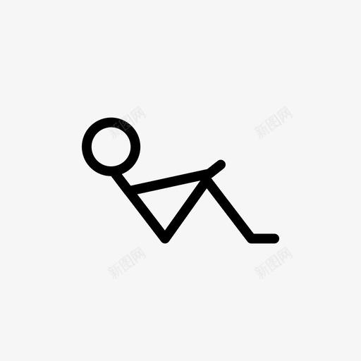 坐起来锻炼健身图标svg_新图网 https://ixintu.com 人 健康 健身 坐起来 运动符号 锻炼