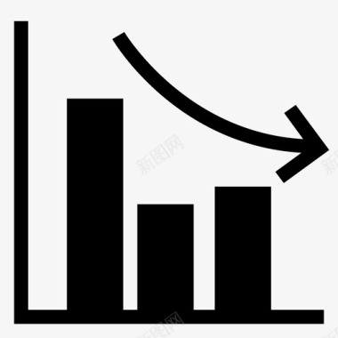 条形图分析增长图标图标